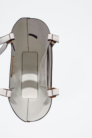 Sac porté épaule en cuir - Blanc