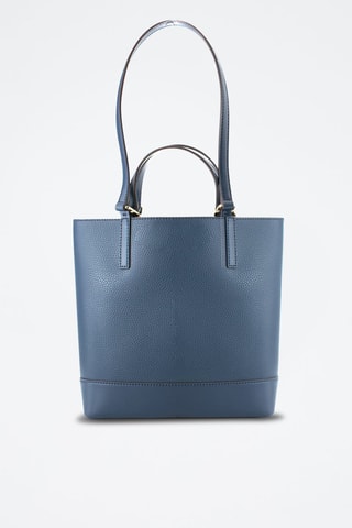 Sac porté épaule en cuir - Bleu marine