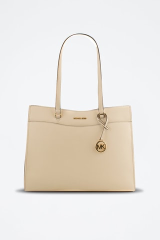Sac porté épaule en cuir - Beige