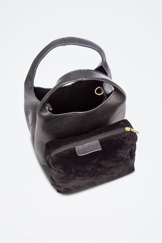 Borsa a mano e pochette in pelle Barasso - Nero