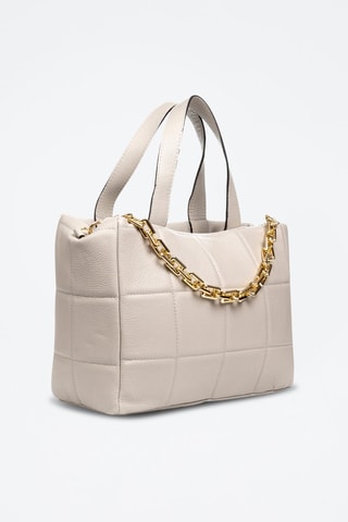 Borsa a mano in pelle Anzi - Grigio chiaro