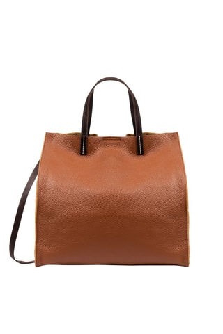 Borsa a mano in pelle - Marrone