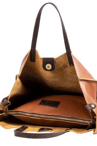 Borsa a mano in pelle - Marrone