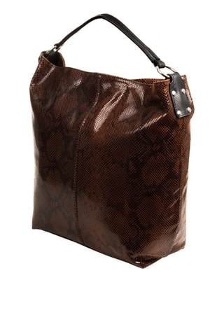 Borsa a mano in pelle - Marrone - Firenze Artegiani