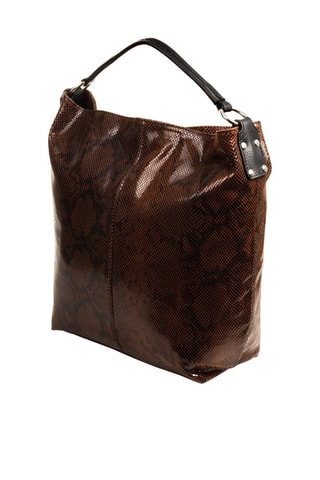 Borsa a mano in pelle - Marrone - Firenze Artegiani