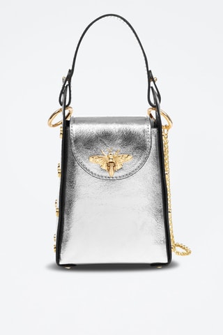 Borsa a mano in pelle Alviano - 
Argentato - Firenze Artegiani