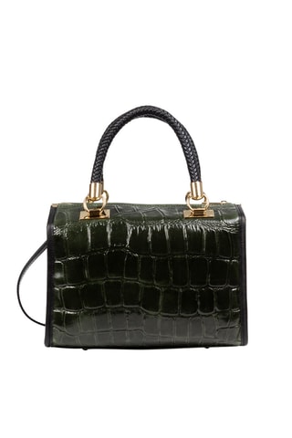 Borsa a mano in pelle - Verde scuro 