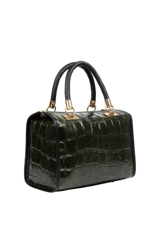 Borsa a mano in pelle - Verde scuro 