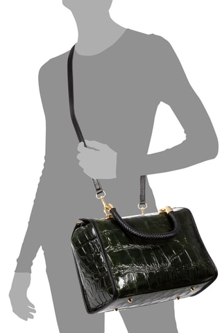 Borsa a mano in pelle - Verde scuro 