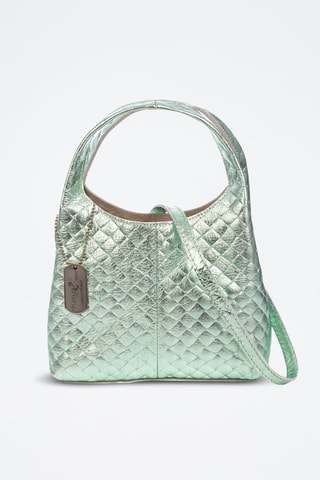 Borsa a mano in pelle et pochette Aversa - Verde acqua 