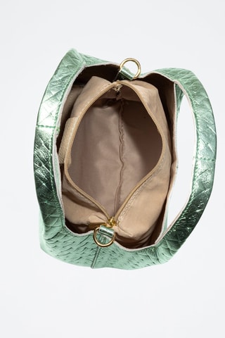 Borsa a mano in pelle et pochette Aversa - Verde acqua 