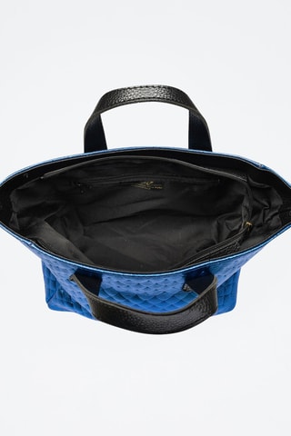 Borsa a mano in pelle scamosciata Cassandra - Blu elettrico 