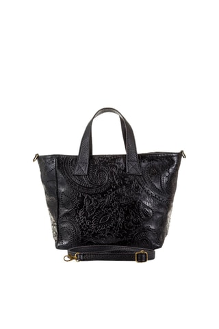 Shopping bag in pelle - Nero