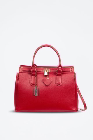 Borsa a mano in pelle Arpaise - Rosso