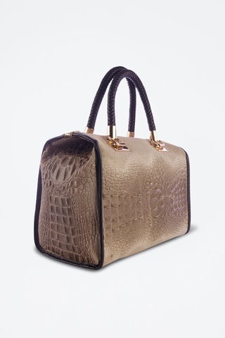 Borsa a mano in pelle Firenze Anacapri - Taupe