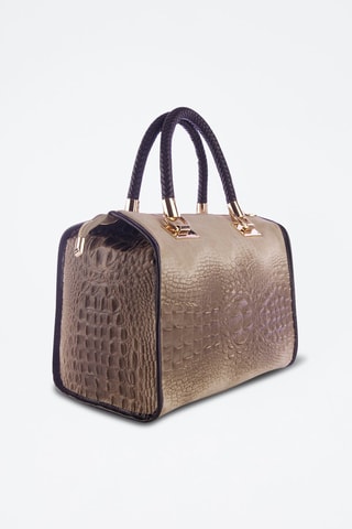 Borsa a mano in pelle Firenze Anacapri - Taupe