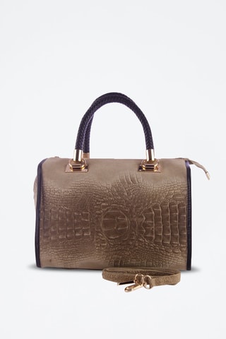 Borsa a mano in pelle Firenze Anacapri - Taupe