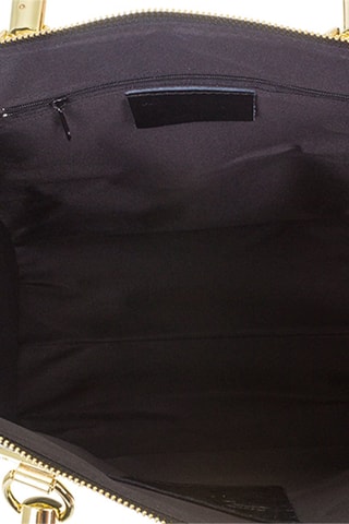 Borsa a mano in pelle - Nero e dorato