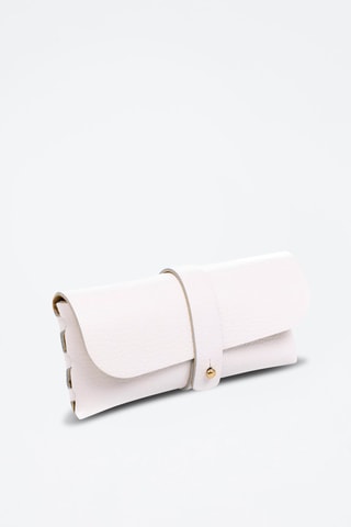 Pochette in pelle - Bianco e dorato