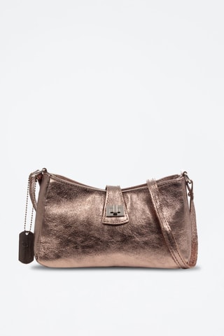 Borsa a spalla in pelle scamosciata Arsoli - Bronzo