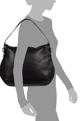 Borsa a spalla in pelle - Nero - Firenze Artegiani