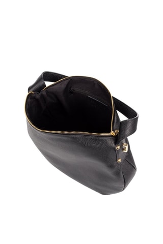 Borsa a spalla in pelle - Nero - Firenze Artegiani