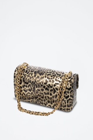 Borsa a spalla in pelle - Dorato e nero