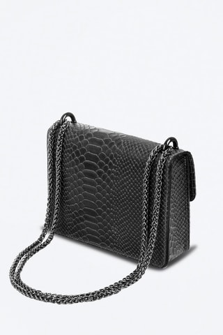 Borsa a spalla in pelle - Grigio