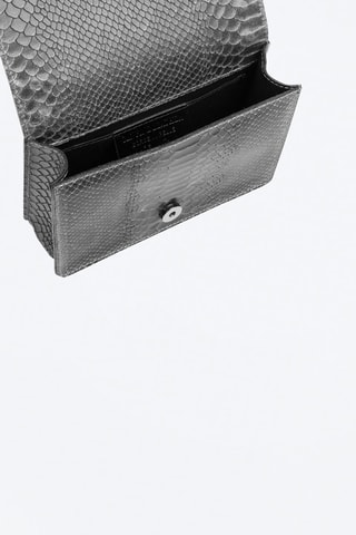 Borsa a spalla in pelle - Grigio