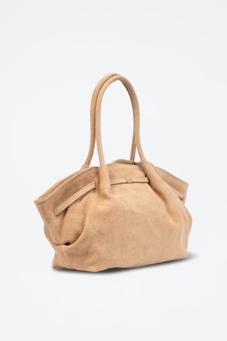 Borsa a spalla in pelle scamosciata Baradili - Taupe