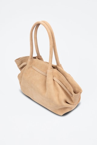 Borsa a spalla in pelle scamosciata Baradili - Taupe