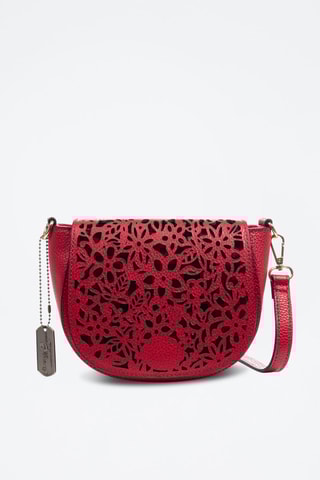 Borsa a tracolla in pelle Argusto - Fucsia