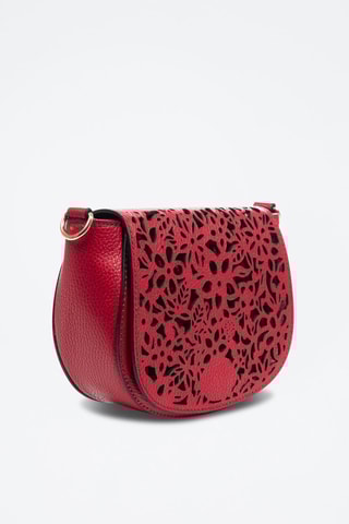 Borsa a tracolla in pelle Argusto - Fucsia