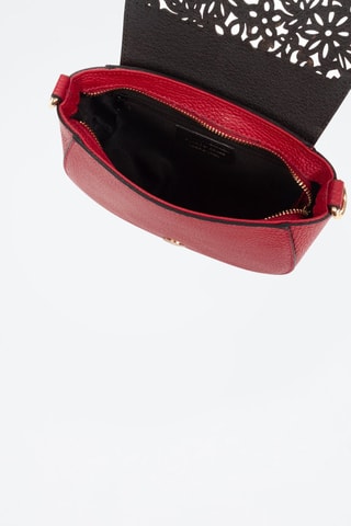 Borsa a tracolla in pelle Argusto - Fucsia