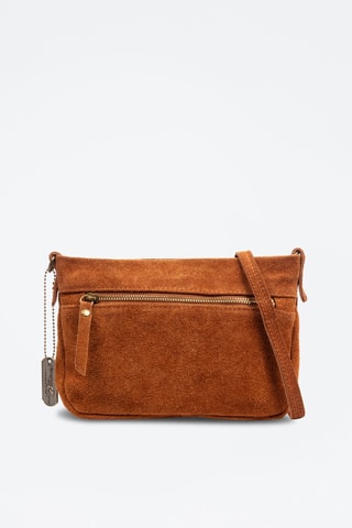 Borsa a tracolla in pelle scamosciata Arre - Cammello