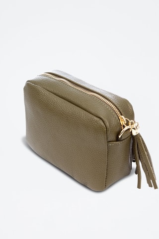 Borsa a tracolla in pelle Delfina - Verde oliva