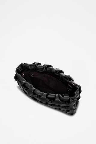 Borsa a tracolla intrecciata in pelle Armento - Nero