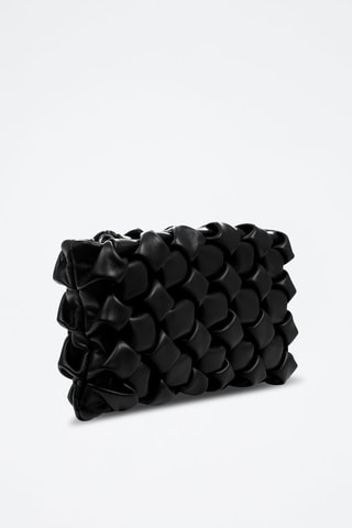 Borsa a tracolla intrecciata in pelle Armento - Nero