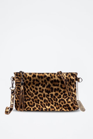 Borsa a tracolla pelle - Beige e nero