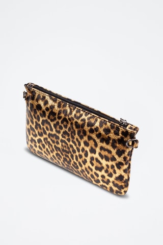 Borsa a tracolla pelle - Beige e nero