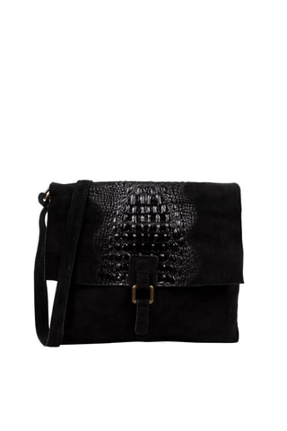 Borsa a tracolla in pelle - Nero 