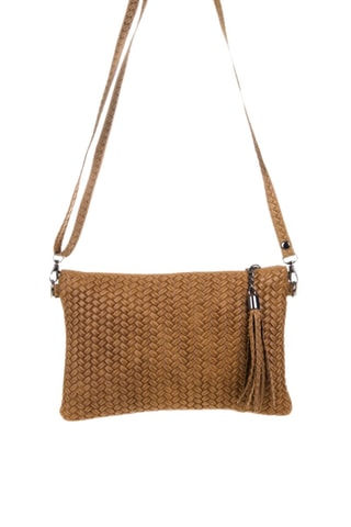 Borsa a tracolla in pelle - Cammello