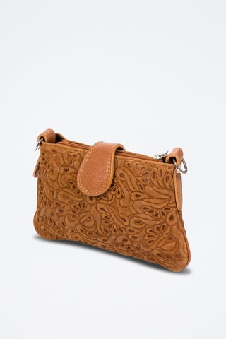 Borsa a tracolla in pelle - Cammello - Firenze Artegiani