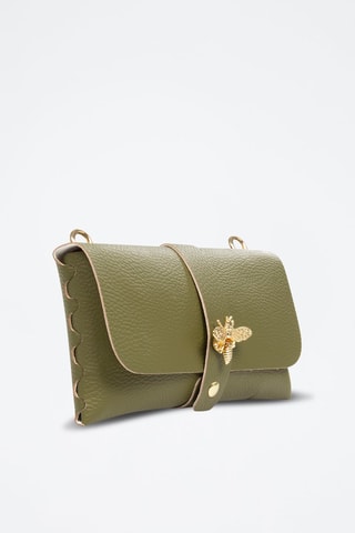 Borsa a tracolla in pelle Amaseno - Kaki