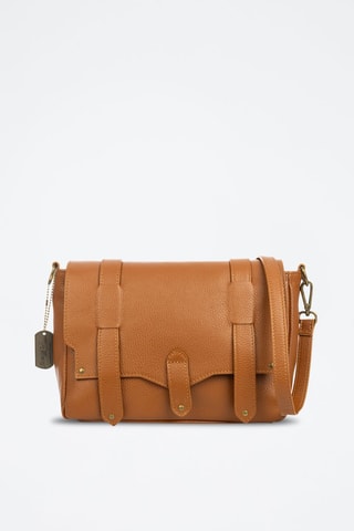 Borsa a tracolla in pelle Aviatico - Cammello