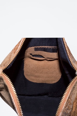 Borsa a tracolla in pelle scamosciata Mantova - 
Cammello