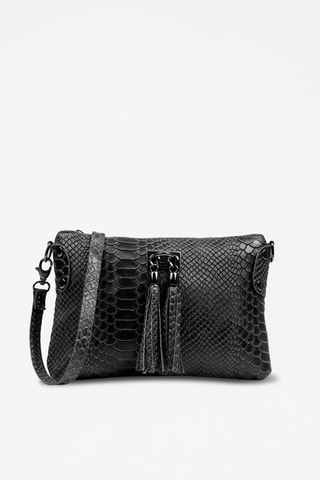 Borsa a tracolla in pelle Savina - 
Nero