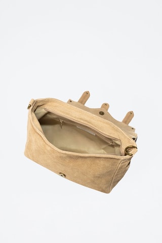 Borsa a tracolla in pelle scamosciata Aviatico - Taupe