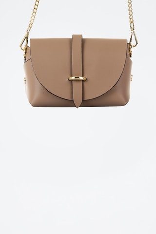 Borsa a tracolla in pelle - 
Taupe