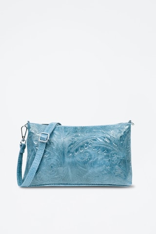 Borsa a tracolla in pelle Martia - Turchese